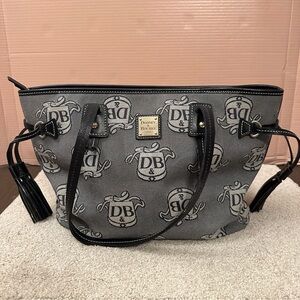 Dooney & Bourke Black‎ and Gray Logo Tote
